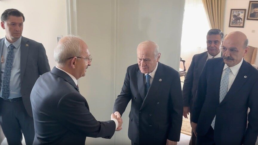 MHP Genel Başkanı Bahçeli, CHP Lideri Kılıçdaroğlu ile görüştü