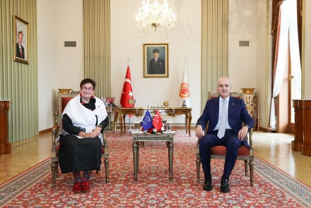 Kurtulmuş, Avrupa Konseyi Başkanı Bayr ile görüştü