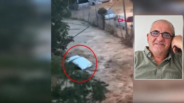 Sarıyer'de selde kaybolan Ahmet Derin'in aracı sürüklendi