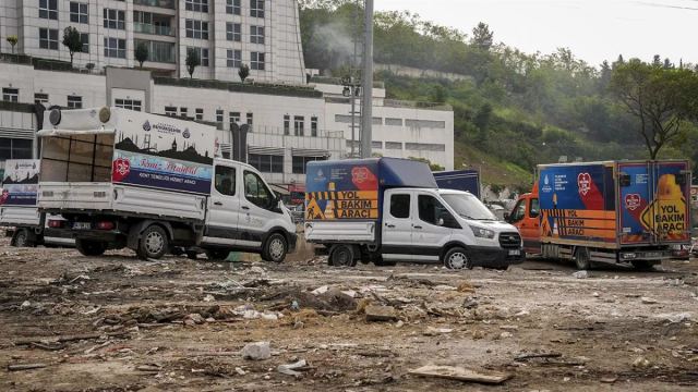 Ayazağa'da sel felaketi sonrası yıkımlar tamamlandı