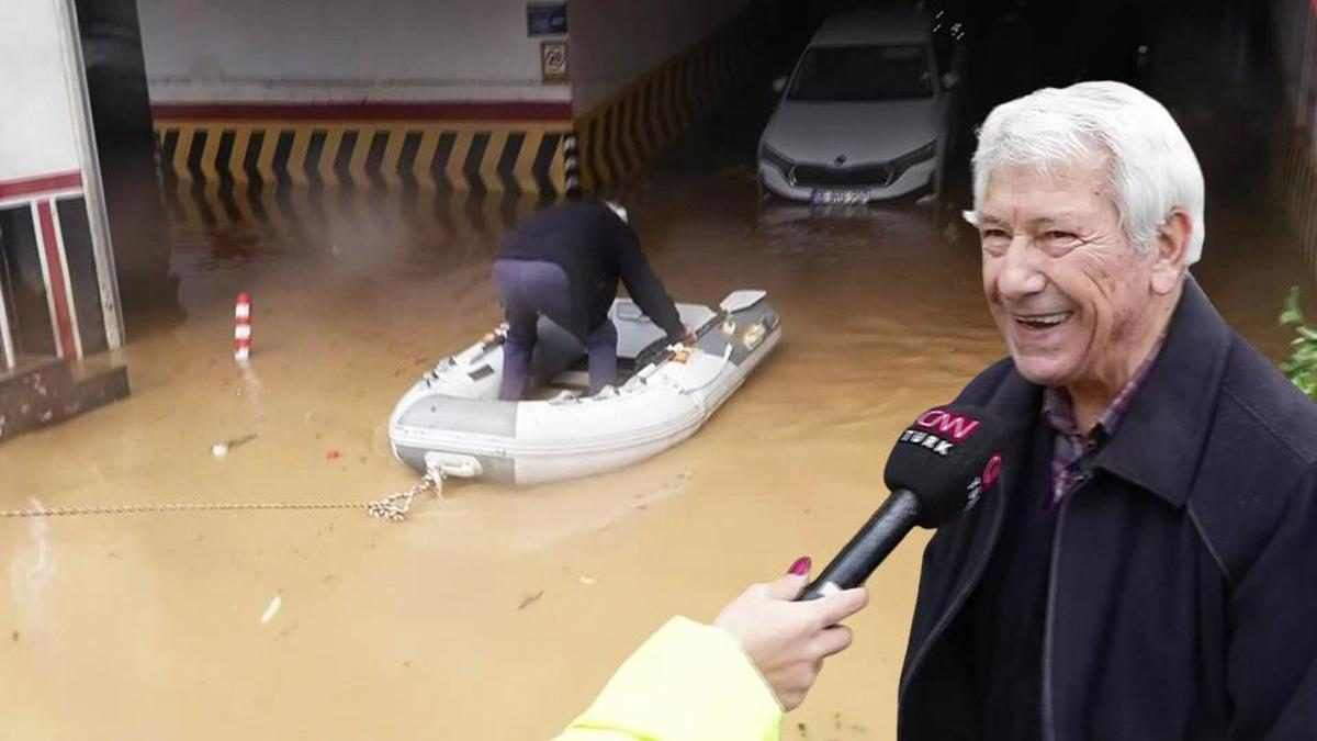 Ayazağa'da sağanak sonrası otopark suyla doldu