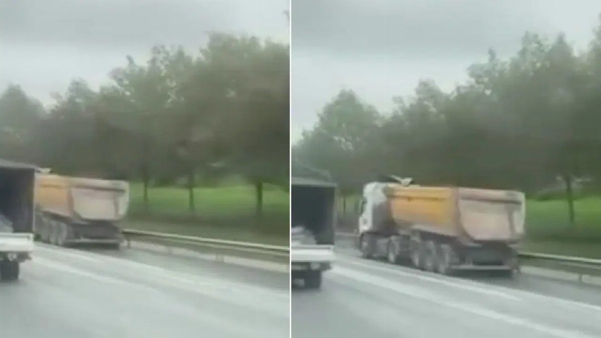 Başakşehir'de TEM Otoyolu'nda hafriyat yola döküldü