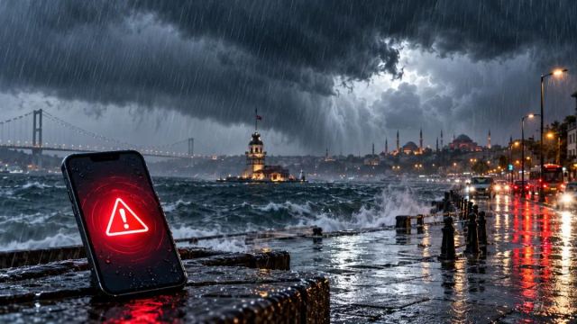İstanbul'da AFAD'dan Şiddetli Sağanak Uyarısı Geldi