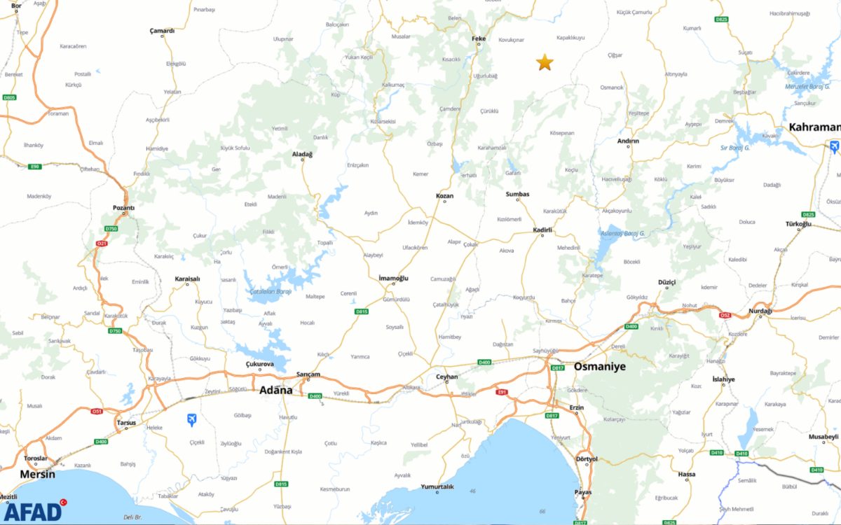 Adana ve Osmaniye'de peş peşe depremler meydana geldi
