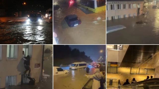 İstanbul'da sağanak yağış sonrası 2 bin 518 ihbar alındı
