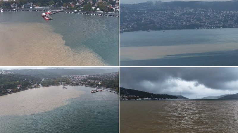 İstanbul Boğazı'nın rengi değişti