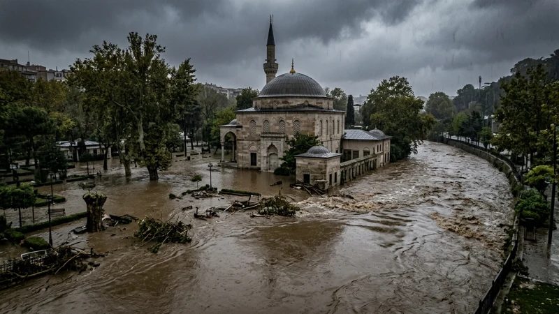 Sadabad Camisi, Kağıthane'de sel sularına kapıldı