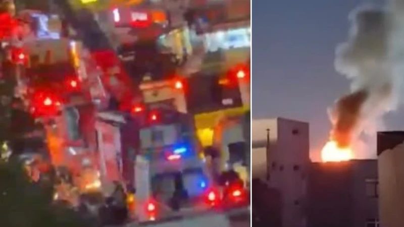 Gaziosmanpaşa'da iş hanının çatısında yangın çıktı