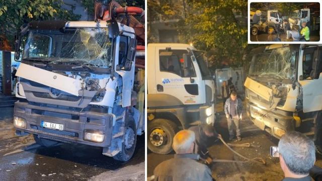 Beton Pompası Yokuş Aşağı Kaydı, Yedi Araca Çarptı