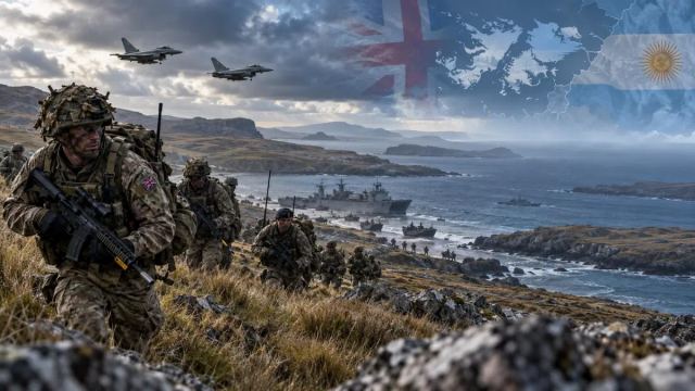 Falkland Adaları'nda İngiliz Ordusu Askeri Tatbikat Gerçekleştirdi