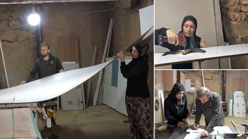 Sulusaray'da Çift, Yüksek Kiralara Karşı Evin Altında Atölye Kurdu