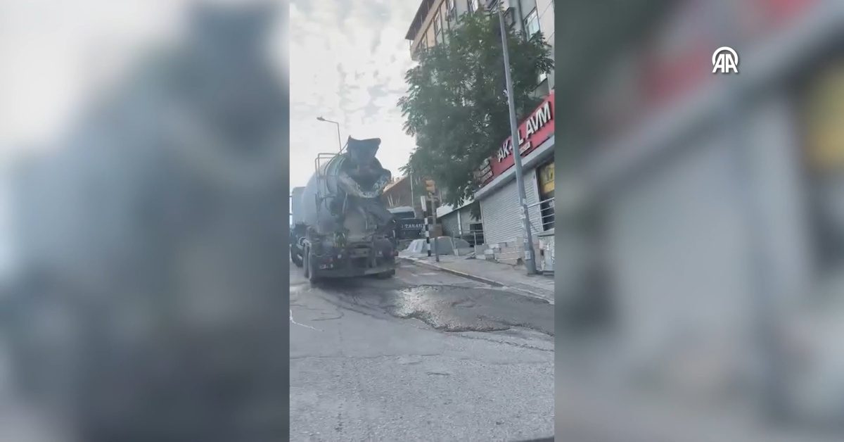 Küçükçekmece'de beton mikserine ceza kesildi