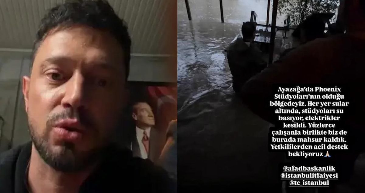 Murat Boz, İstanbul'da sağanak yağışta mahsur kaldı