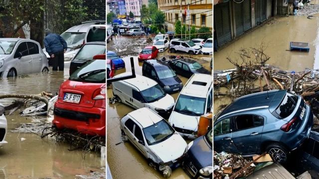 İstanbul'da Şiddetli Yağışlar Araçları Kullanılamaz Hale Getirdi