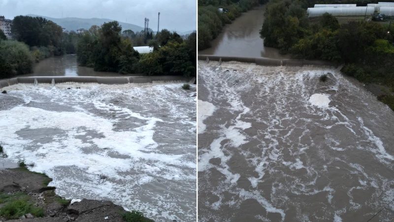 Bartın Irmağı'nda köpüklenme endişe yarattı