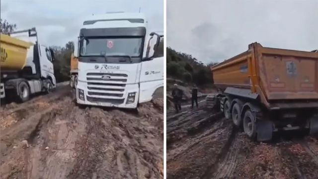Çatalca'da sağanak yağış yeni yolu kullanılamaz hale getirdi
