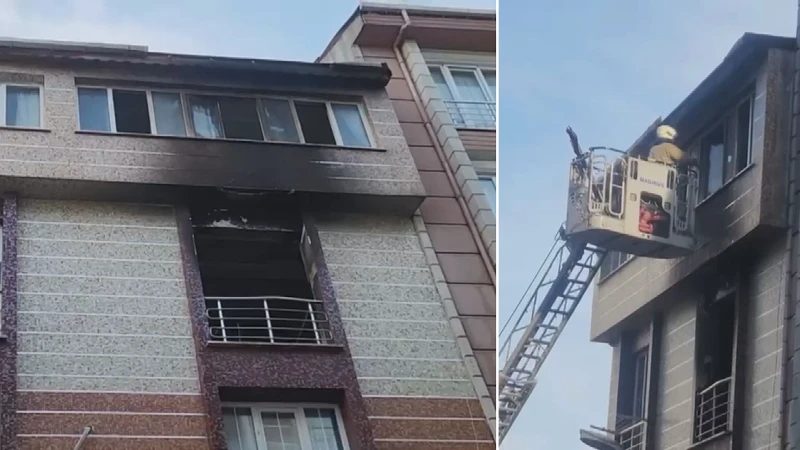 Esenyurt'ta yangın: Beş kişi mahsur kaldı, kurtarıldı