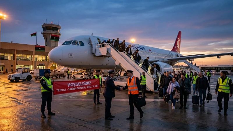 Sabiha Gökçen'den Trablus'a direkt uçuş seferleri başladı