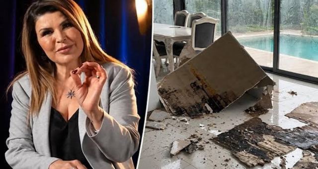 Nuray Sayarı'nın Villasında Sağanak Nedeniyle Tavan Çöktü