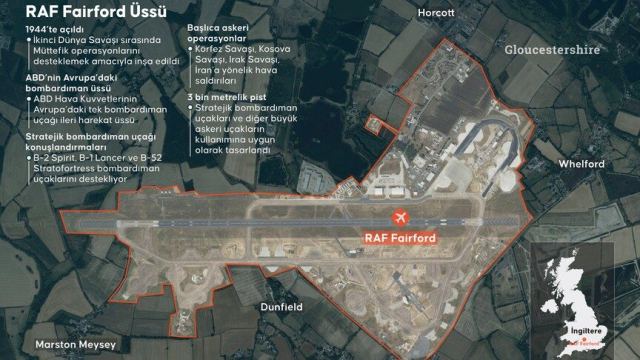 RAF Fairford Üssü'nden ABD Bombardıman Uçakları Çekildi