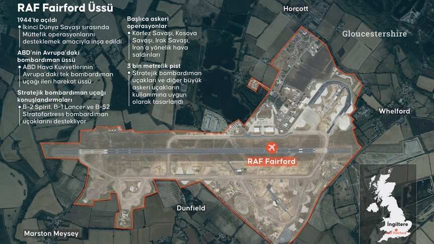 RAF Fairford Üssü'nden ABD Bombardıman Uçakları Çekildi