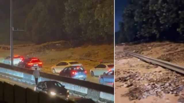 Kartal'da Sel Suları TEM Bağlantı Yolunu Kısmen Kapattı
