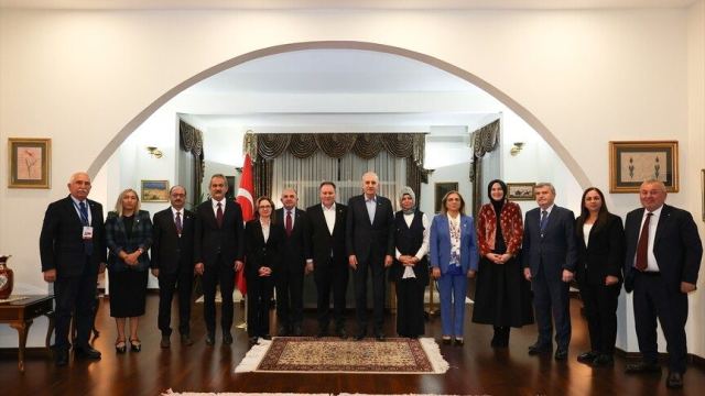 TBMM Başkanı Kurtulmuş, Bişkek Büyükelçiliğini ziyaret etti