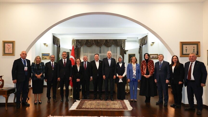 TBMM Başkanı Kurtulmuş, Bişkek Büyükelçiliğini ziyaret etti