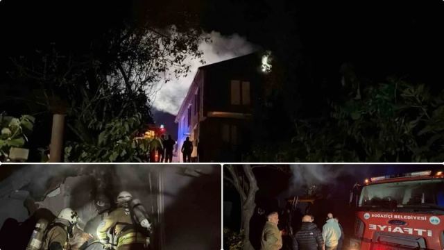Düzce'de Sebahattin Yeşildağ'ın Evinde Yangın Çıktı