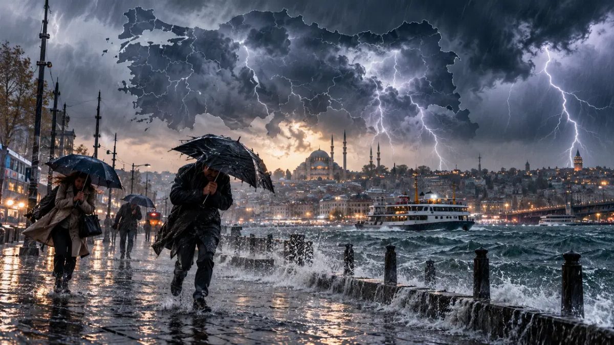 İstanbul'da 17 Ekim'de sağanak ve fırtına uyarısı