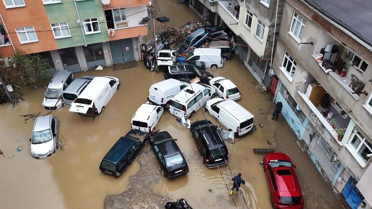 Sarıyer'de Sel Hasarı Hava Görüntüleriyle Ortaya Çıktı