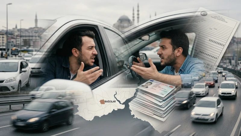 Bağcılar'da Trafikte Kavga Eden Sürücülere 360 Bin Lira Ceza