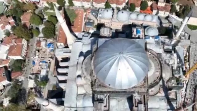 Ayasofya’nın Ana Kubbe Restorasyonu Başladı