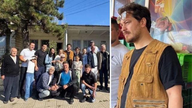 Çağatay Ulusoy ailesiyle Duranköy'de köklerini ziyaret etti