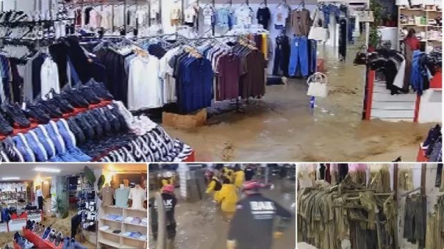 Ayazağa'da sel, 19 yıllık giyim mağazasını vurdu