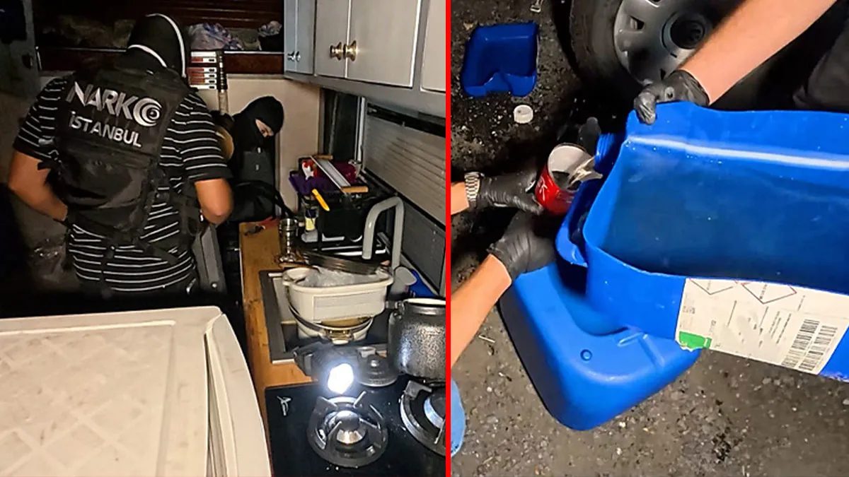 Şişli'de uyuşturucu imalatı yapan karavan deşifre edildi