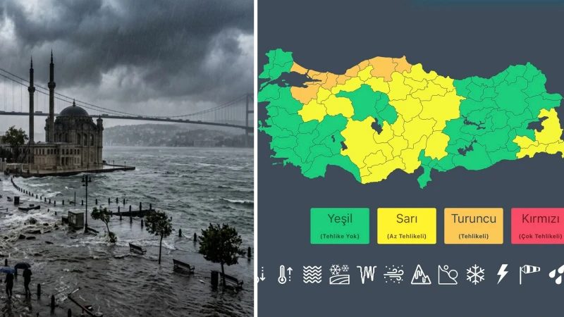 İstanbul'da Turuncu Alarm: 10 İlde Kuvvetli Yağış Uyarısı