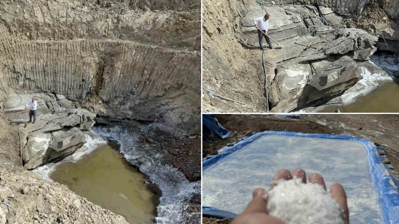 Kozluk'ta Tuz Madenlerinde Geleneksel Yöntemlerle Tuz Çıkartılıyor