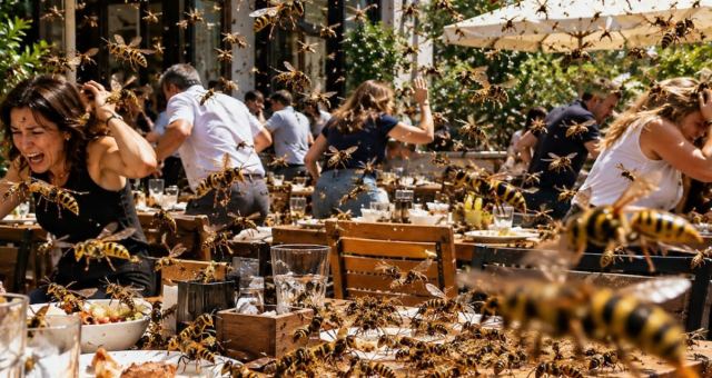 Eşek Arıları Kadıköy Restoranlarını İstila Etti