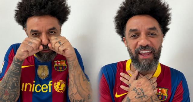 Cristian Baroni, Galatasaray'ın yenilgisi sonrası Barcelona forması giydi