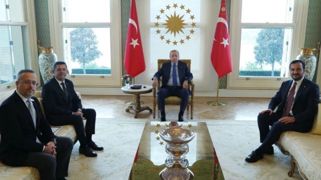 Cumhurbaşkanı Erdoğan Çekmeköy Belediye Başkanı Çerkez’i kabul etti