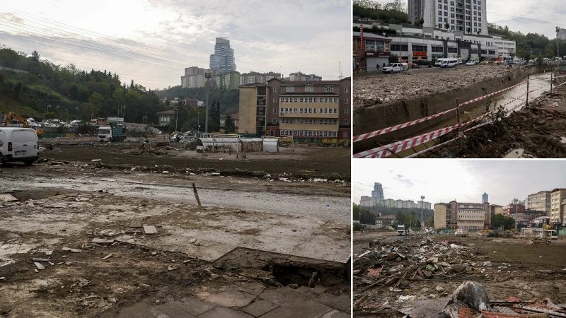 Büyükçekmece'de Selin Vurduğu Bölgedeki Yıkımlar Tamamlandı