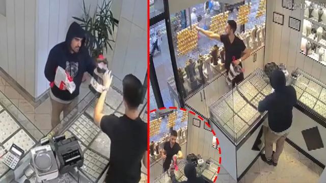 Bayrampaşa'da kuyumcuda hırsızlık girişimi başarısız oldu
