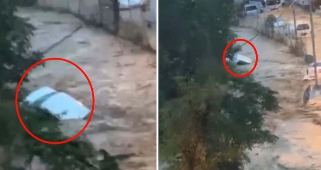 Sarıyer'de selde kaybolan Ahmet Derin'in aracının görüntüleri ortaya çıktı