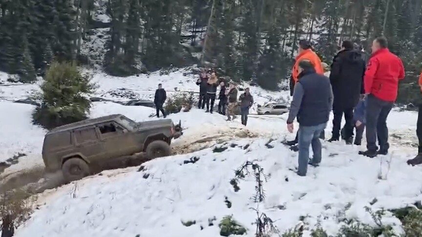 Düzce'de Offroad Turu Kar Safarisine Dönüştü