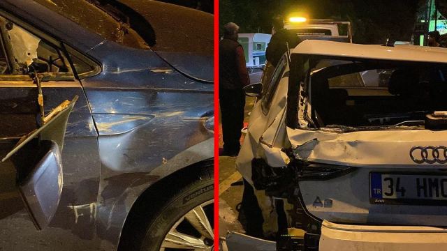 Sarıyer'de zincirleme kaza: 6 araca çarpan otomobil yaraladı