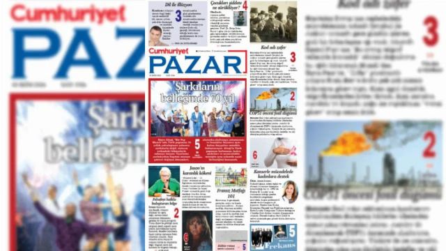 Cumhuriyet Pazar bu hafta dolu içeriklerle okuyucuyla buluşuyor