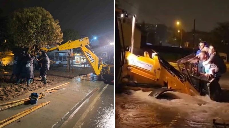 Arnavutköy Belediyesi yoğun yağış için 300 personel ve 80 araçla sahada
