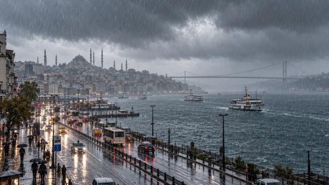 İstanbul'a kuvvetli yağış ve fırtına uyarısı yapıldı